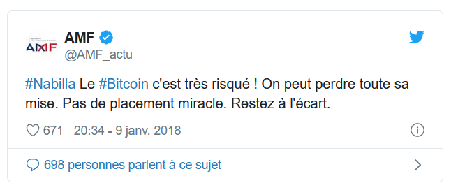 l'AMF rappelle à l'ordre Nabilla